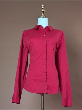 Vibrant 7th Avenue Design Studio Button Down Shirt in Magenta Office Siren